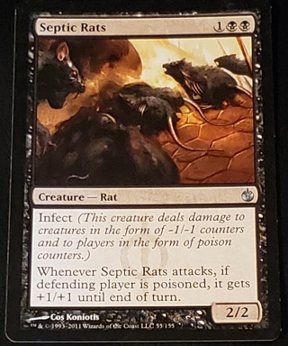 MTG ✨ Septic Rats - (U) 55/155 Mirrodin Besieged (MBS) ✨ Magic the Gathering (2011)