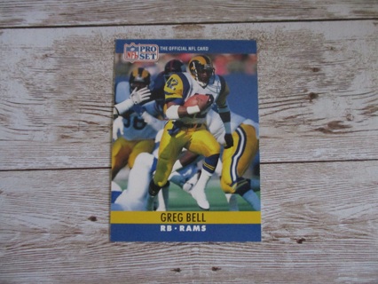 Pro Set Greg Bell RB Rams 1990 football card # 42