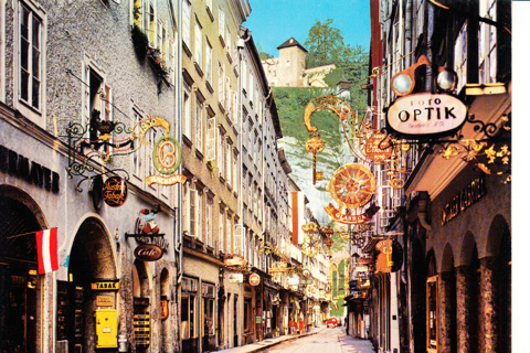 Vintage Postcard Old Town, , Salzburg, Austria