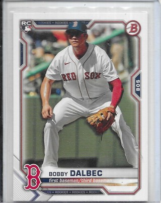 Bobby Dalbec 2021 Bowman #26 Rookie Card