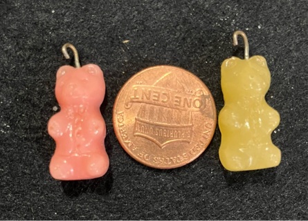 2 Vintage Gummy Bear Beads