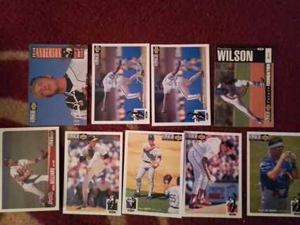 9 card upper deck bseball lot inserts rc