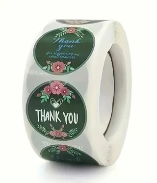 ↗️SuPeR SPECIAL⭕(30) 1" FLORAL THANK YOU STICKERS!!⭕