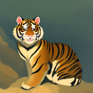 Listia Digital Collectible: sitting pretty tiger