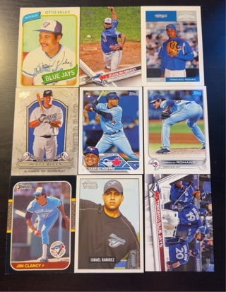 9 Toronto Blue Jays baseball cards 