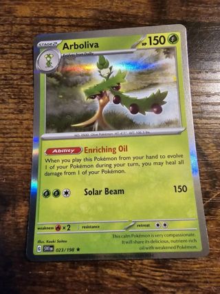 Pokemon Arboliva holo rare card 023/198