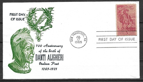 1965 Sc1268 Dante Alighieri FDC