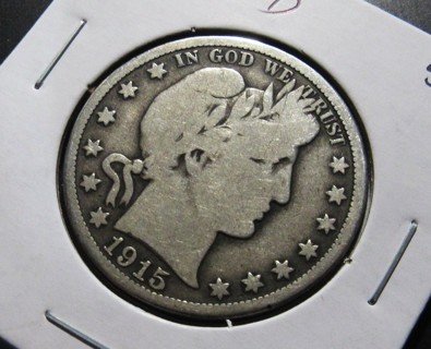 ★★ 1915-D BARBER HALF DOLLAR VG ★★ **90% SILVER** "BETTER DATE"