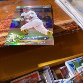 2018 Topps chrome refracter Khris Davis baseball card 