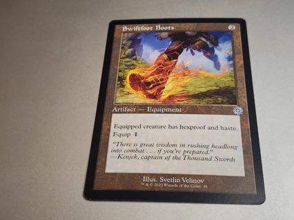 Magic the gathering mtg Swiftfoot boots retro frame Brothers War