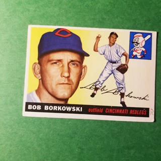 1955 TOPPS BASEBALL CARD - 74 - BOB BORKOWSKI - CINCINNATI REDS BASEBALL CARDS