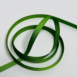 Apple Green 1/4” Wide Grosgrain Ribbon 