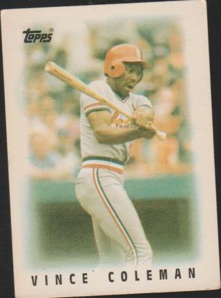 1986 Topps Mini #60 Vince Coleman St. Louis Cardinals