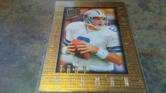 1996 FLEER ULTRA SENSATIONS TROY AIKMAN DALLAS COWBOYS FOOTBALL CARD# 25 HALL OF FAMER