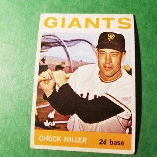 1964 - TOPPS BASEBALL CARD NO. 313 - CHUCK HILLER - GIANTS