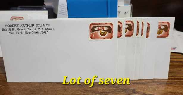 Lot Of 7 Stamped Envelopes. UN Stamps