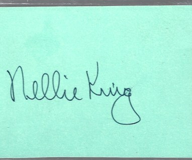 NELLIE KING PITTSBURG PIRATED SIGNED CARD