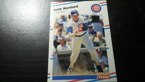 1988 FLEER KEITH MORELAND CHICAGO CUBS BASEBALL CARD# 425