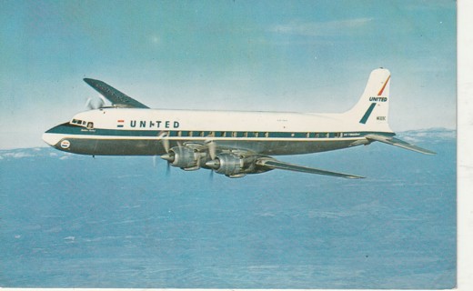 Vintage Unused Postcard: e: United Airlines