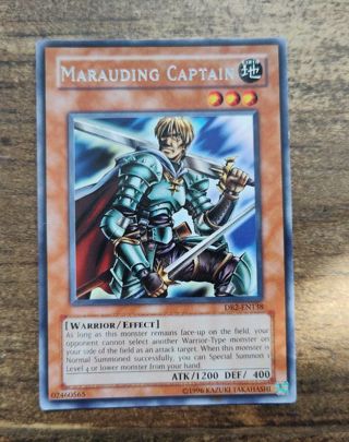 Yu-Gi-Oh Card silver foil title Rare Marauding Captain