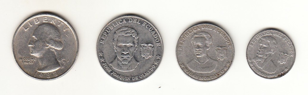 3 coins from Ecuador