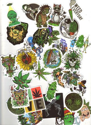 5 Random Marijuana/Weed/Stoner Related Stickers