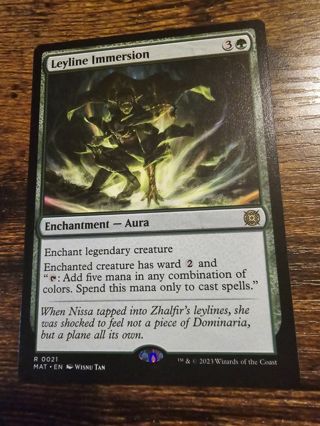 Magic the gathering mtg Leyline Immersion rare card