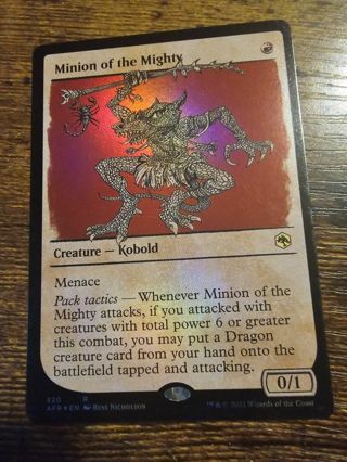 Magic the gathering mtg Minion of the mighty foil card Forgotten Realms