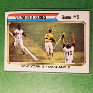 1974 - TOPPS BASEBALL CARD NO. 476 -  WORLD SERIES GAME #5 - NRMT+