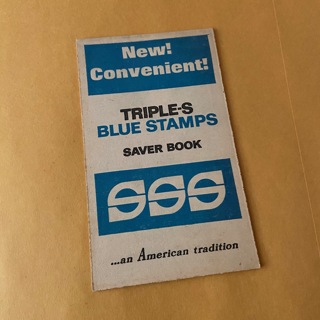 1 Vintage SSS Triple-S Blue Stamps saver book trading booklet - Unused, excellent!