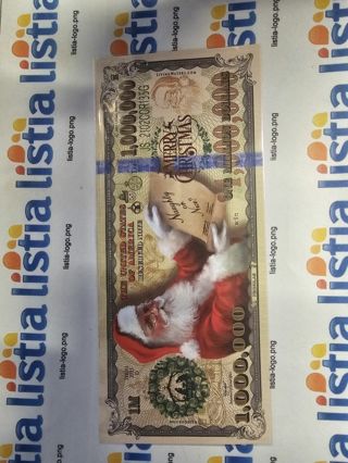 1 santa clause million dollar novelty note W/Sleeve