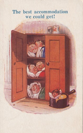 Vintage Unused Postcard: c: Comic:  Best accommodation we Could Get