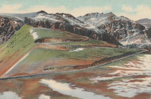 Vintage Unused Postcard: Yellowstone Park, Switchbacks, Beartooth Plateau