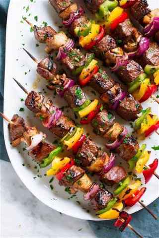 STEAK KEBABS RECIPE CARD,,gin = 20 bonus recipes.