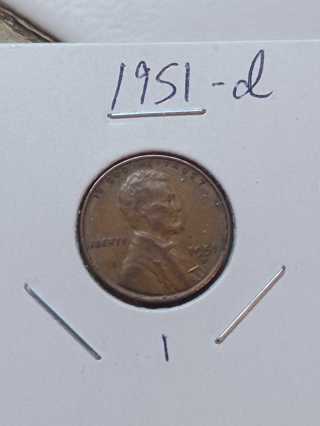 1951-D Lincoln Wheat Penny! 19.1