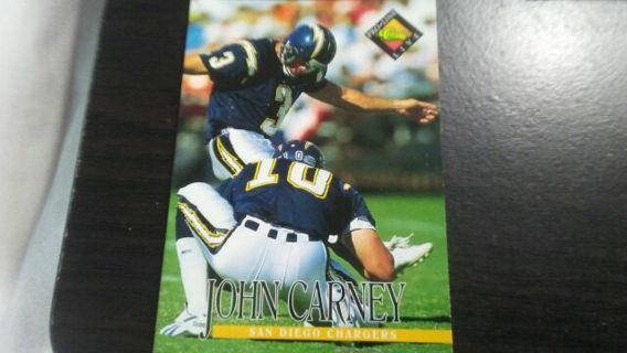 1994 CLASSIC PRO LINE LIVE JOHN CARNEY SAN DIEGO CHARGERS FOOTBALL CARD# 198