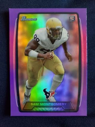 2013 Bowman Rainbow Purple Rookie Sam Montgomery