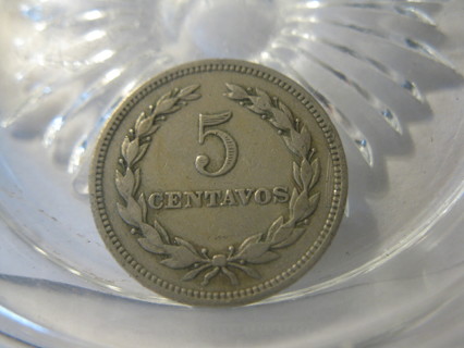 (FC-1415) 1915 El Salvador: 5 Centavos {only 2,500,000 minted}