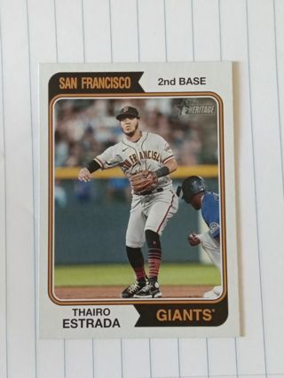 Two San Francisco Giants Estrada & McGee Baseball Cards