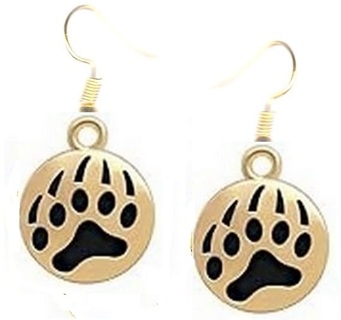 GP Enamel Wolf-Dog Footprint Earrings Style 1 #3 (PLEASE READ DESCRIPTION) 