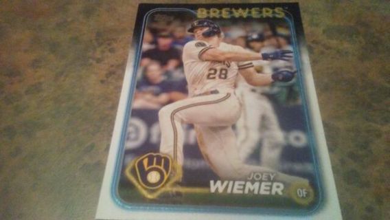 2024 TOPPS SERIES ONE JOEY WIEMER MILWAUKEE BREWERS BASEBALL CARD# 9