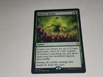 Magic the gathering mtg Jaheira's Respite rare Baldurs Gate