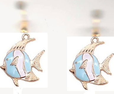 GP BLUE ANGELFISH EARRINGS LOT A2 (PLEASE READ DESCRIPTION) 