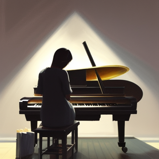 Listia Digital Collectible: Practicing Piano on my Baby Grand