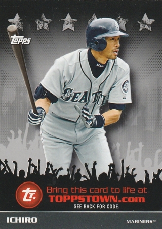 SUZUKI ICHIRO 2009 TOPPS TOPPSTOWN BASEBALL INSERT CARD #TTT16 SEATTLE MARINERS