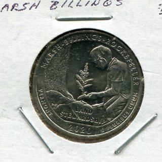 2020 P Marsh Billings Quarter-Brilliant Uncirculated