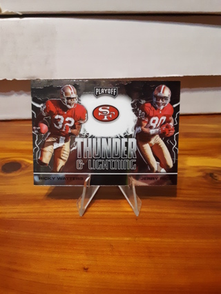 Jerry Rice/Ricky Watters 2020 Panini Playoff Thunder & Lightning #TL-11