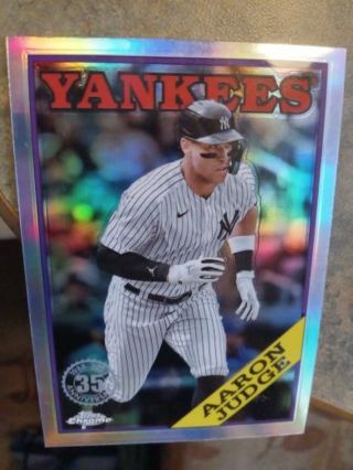 2023 TOPPS CHROME 35TH ANNIVERSARY AARON JUDGE NEW YORK YANKEES BASEBALL CARD# 88CU-1