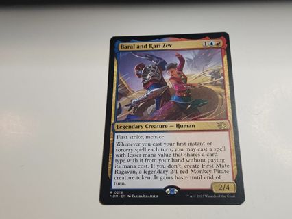 Magic the gathering mtg Baral and Kari Zev rare card March of the Machine