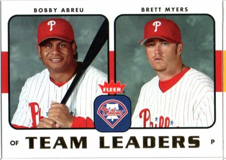 2006 Fleer Team Leaders Bobby Abreu Brett Myers